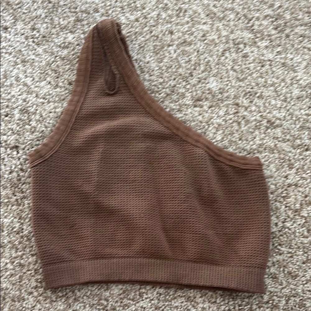 Urban Outfitters Brown Asymmetrical Top